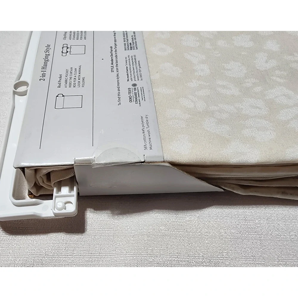 Threshold light filtering curtain L 84'' x W 54'' modern dot farrah